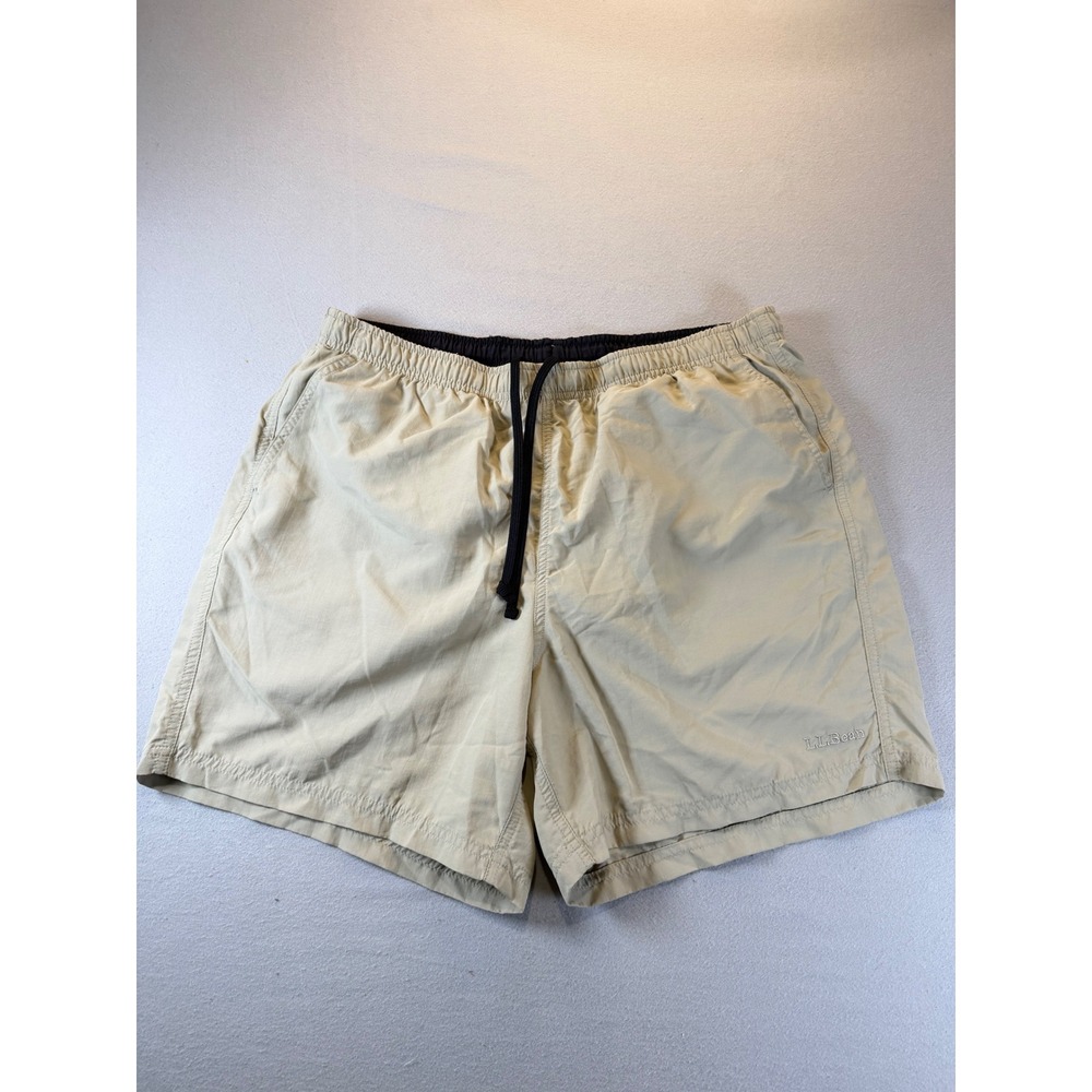 LL Bean Supplex Nylon Shorts Tan Khaki Mesh Lined Hiking Water Mens XL 0XR40 - Picture 14 of 14